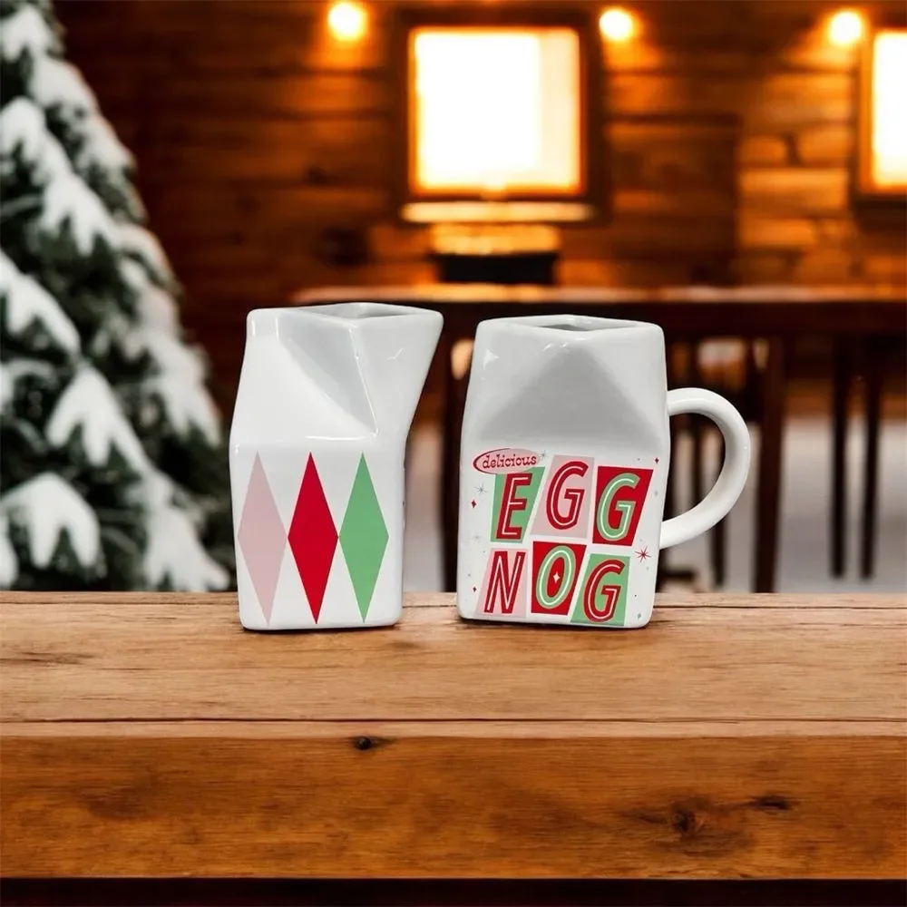 Target Collection Egg Nog Carton Christmas Mugs